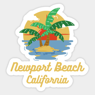 Newport Beach California Sunset souvenirs Sticker